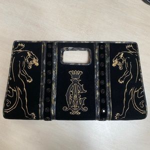 Christian Audigier Black & Gold, snakeskin Clutch